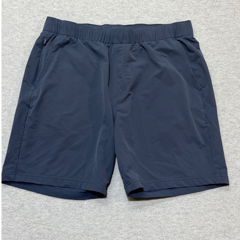 Rhoback Mens XL Navy Blue Performance Active Shorts Elastic Waist Drawstring
